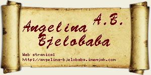 Angelina Bjelobaba vizit kartica